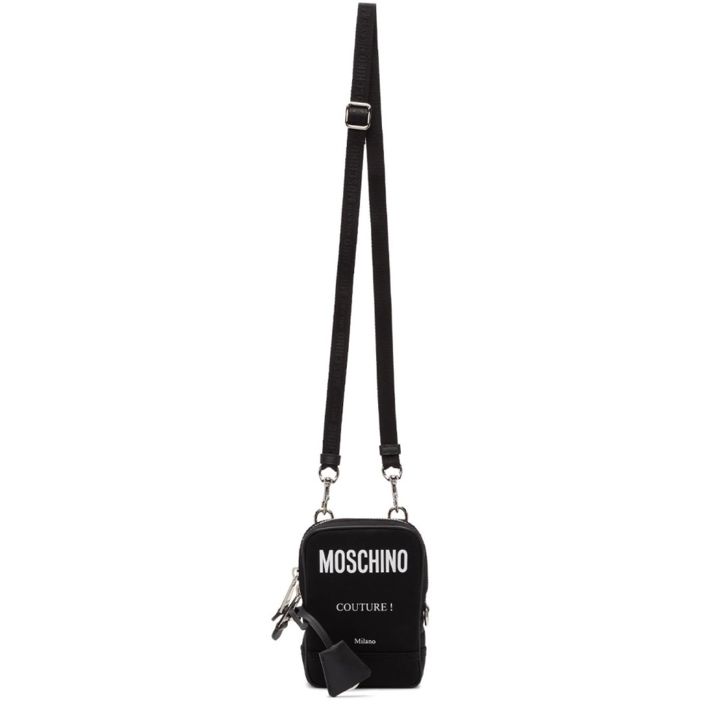 MOSCHINO BLACK COUTURE MESSENGER BAG ❤️❤️❤️SOLD❤️ - Picture 7 of 14